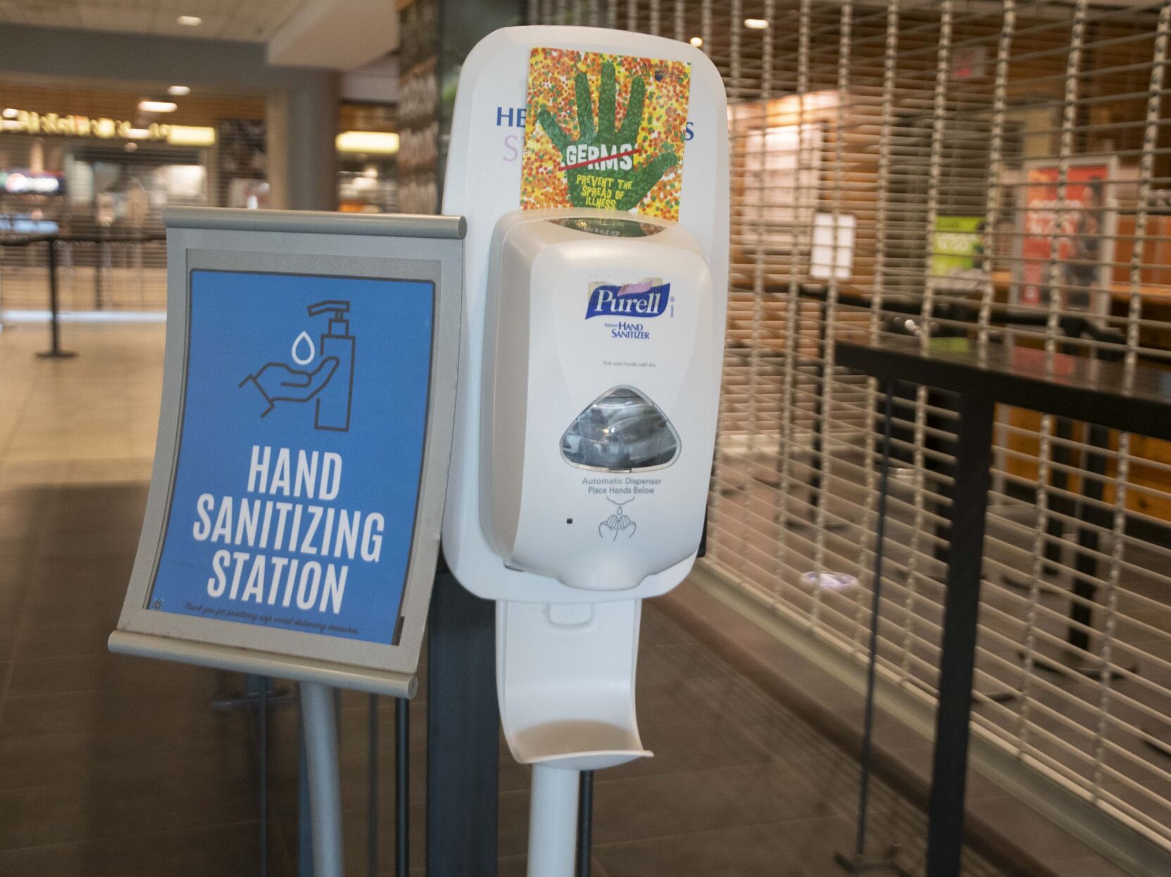 Hand sanitizing station